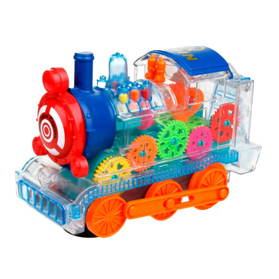 Паровоз Движок прозрачный механизм свет звук 1toy Т23925 1